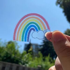 3/$20 CLEAR Vinyl Glossy Stickers | Rainbow Stickers | Pride BUNDLE 3 FOR 20$